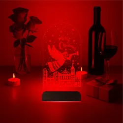 Yılbaşı Hediyesi Yeni Yıl Kişiye Özel 3D Lamba - Masa Gece Lambası