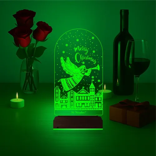 Yılbaşı Hediyesi Yeni Yıl Kişiye Özel 3D Lamba - Masa Gece Lambası