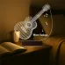 Gitar Gitarist Müzisyen Hediyesi Kişiye Özel 3D Lamba - Masa Gece Lambası