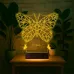Dekoratif Kelebek Tasarım Polygonal Kişiye Özel 3D Lamba - Masa Gece Lambası