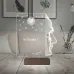Atatürk Silüet İmza Tasarım Kişiye Özel Metal Saatli 3D Lamba - Masa Gece Lambası