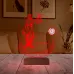 Avukata Hediye Hukuk Terazi Adalet Kadın Kişiye Özel Metal Saatli 3D Lamba - Masa Gece Lambası