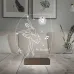 Balerin Hediye Bale Nota Tasarım Kişiye Özel Metal Saatli 3D Lamba - Masa Gece Lambası