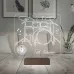 Baterist Hediye Bateri Müzik Nota Kişiye Özel Metal Saatli 3D Lamba - Masa Gece Lambası