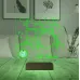 Baterist Hediye Bateri Müzik Nota Kişiye Özel Metal Saatli 3D Lamba - Masa Gece Lambası