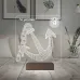 Denizci Çapa Kaptan Kişiye Özel Metal Saatli 3D Lamba - Masa Gece Lambası