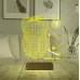 Diş Doktoru Hediye Diş Hekimi İmplant Kişiye Özel Metal Saatli 3D Lamba - Masa Gece Lambası
