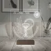 Eczacı Hediye Eczane Logolu Kişiye Özel Metal Saatli 3D Lamba - Masa Gece Lambası