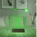 Eczacı Hediye Eczane Logolu Kişiye Özel Metal Saatli 3D Lamba - Masa Gece Lambası