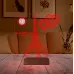 Eyfel Kulesi Kalp Sevgiliye Hediye Kişiye Özel Metal Saatli 3D Lamba - Masa Gece Lambası