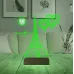 Eyfel Kulesi Kalp Sevgiliye Hediye Kişiye Özel Metal Saatli 3D Lamba - Masa Gece Lambası