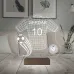 Futbolcu Hediye Forma Top Kişiye Özel Metal Saatli 3D Lamba - Masa Gece Lambası
