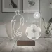 Futbolcu Hediye Ronaldo Taraftar Futbol Topu Kişiye Özel Metal Saatli 3D Lamba - Masa Gece Lambası