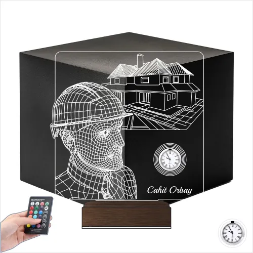 İnşaat Mühendisi Mimar Müteahhit Kişiye Özel Metal Saatli 3D…