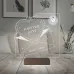 Kalp Forever Love Sevgiliye Hediye Zarf Mesajlı Kişiye Özel Metal Saatli 3D Lamba - Masa Gece Lambası
