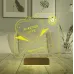 Kalp Forever Love Sevgiliye Hediye Zarf Mesajlı Kişiye Özel Metal Saatli 3D Lamba - Masa Gece Lambası