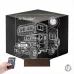 Karavan Kamp Kamping Outdoor Tasarım Kişiye Özel Metal Saatli 3D Lamba - Masa Gece Lambası