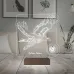Kara Kartal Futbol Taraftar Hediye Kişiye Özel Metal Saatli 3D Lamba - Masa Gece Lambası
