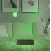 Keman Müzik Nota Müzisyen Hediye Kişiye Özel Metal Saatli 3D Lamba - Masa Gece Lambası