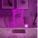 Müzisyen Hediye Müzik Nota Kişiye Özel Metal Saatli 3D Lamba - Masa Gece Lambası