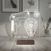 Polis Logo Tasarımlı Hediye Kişiye Özel Metal Saatli 3D Lamba - Masa Gece Lambası