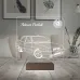 Klasik Araba Fiat Tofaş Tofaşk Doğan Şahin Kişiye Özel Metal Saatli 3D Lamba - Masa Gece Lambası