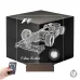Formula 1 F1 Yarış Arabası Tasarım Kişiye Özel Metal Saatli 3D Lamba - Masa Gece Lambası