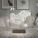 Formula 1 F1 Yarış Arabası Tasarım Kişiye Özel Metal Saatli 3D Lamba - Masa Gece Lambası