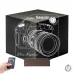 Fotoğraf Makinesi SLR Fotoğrafçı Kişiye Özel Metal Saatli 3D Lamba - Masa Gece Lambası