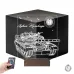 Tank Asker Hediye Tankçı Kişiye Özel Metal Saatli 3D Lamba - Masa Gece Lambası
