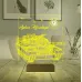 Tank Asker Hediye Tankçı Kişiye Özel Metal Saatli 3D Lamba - Masa Gece Lambası