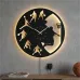 BASKETBOL TEMALI RGB Uzaktan Kumandalı 40x40cm Siyah MDF Duvar Saati